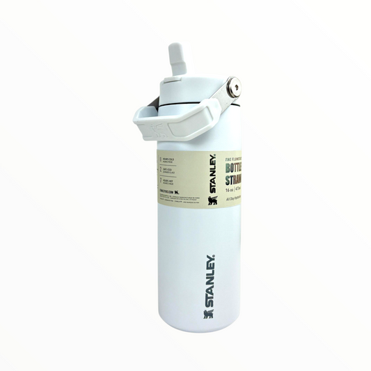 Stanley White Vacuum Bottle – 700ml Stainless Steel Insulated Sports Water Bottle with Flip Straw