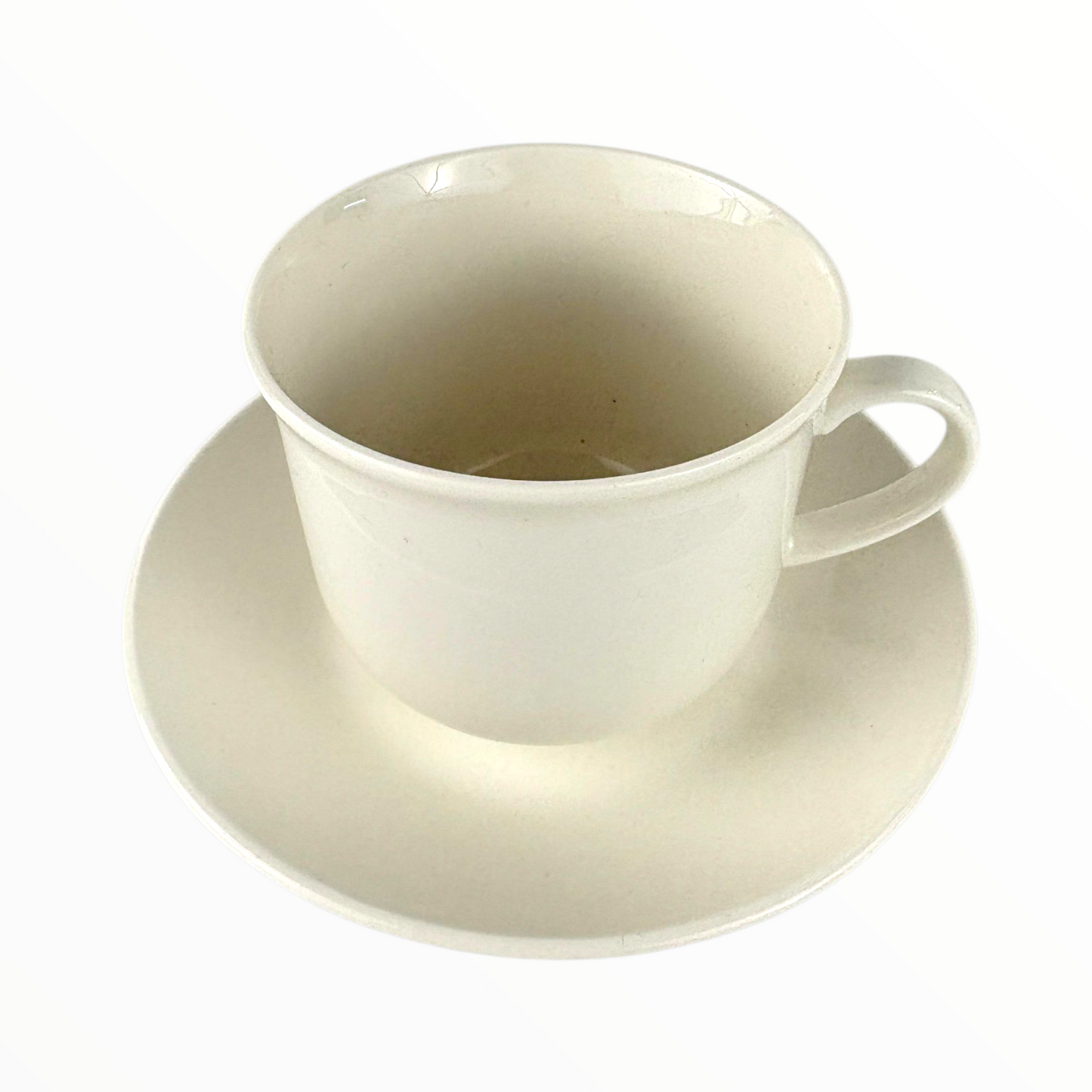 Classic White Ceramic Coffee Cup with Saucer – Minimalist Tea or Espresso Set 12pcs