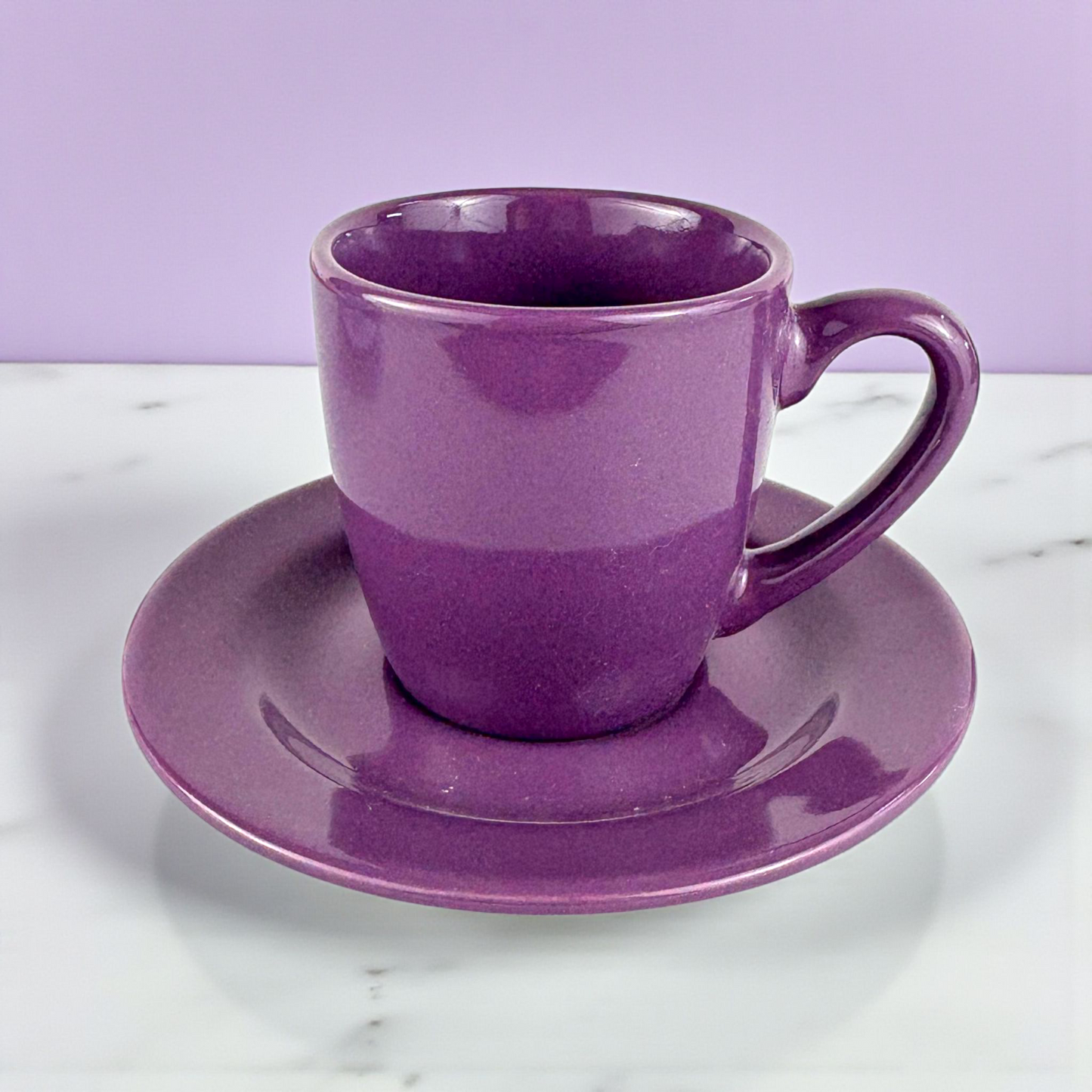 6-Piece Colorful Espresso Cup Set with Saucers – Ceramic Coffee Gift Box