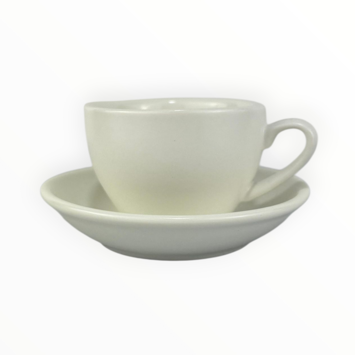 Classic White Ceramic Coffee Cup & Saucer – Minimalist Espresso Set 12pcs