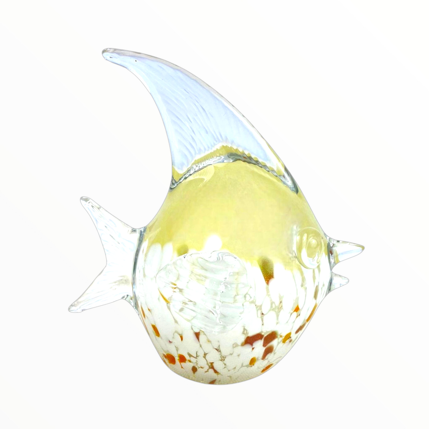 Hand-Blown Glass Fish Figurine – Decorative Art Glass Home Accent
