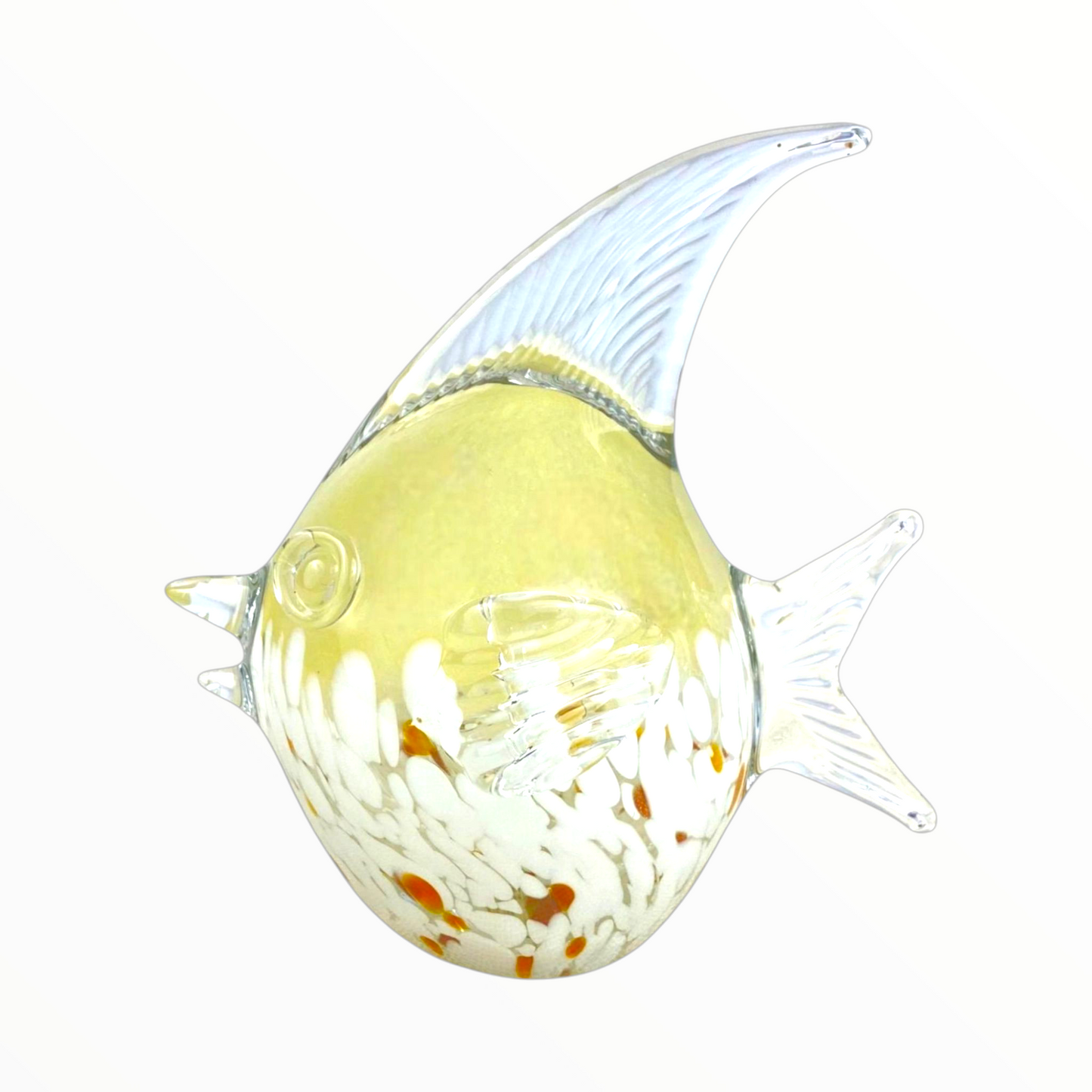 Hand-Blown Glass Fish Figurine – Decorative Art Glass Home Accent