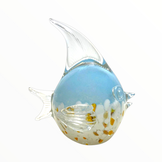 Hand-Blown Glass Fish Figurine – Decorative Art Glass Home Accent