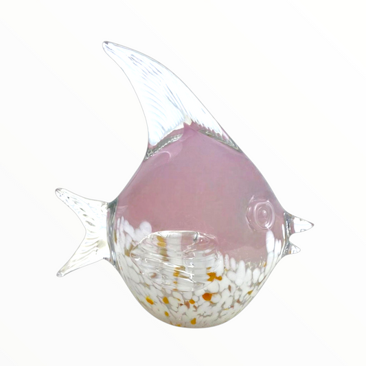 Hand-Blown Glass Fish Figurine – Decorative Art Glass Home Accent