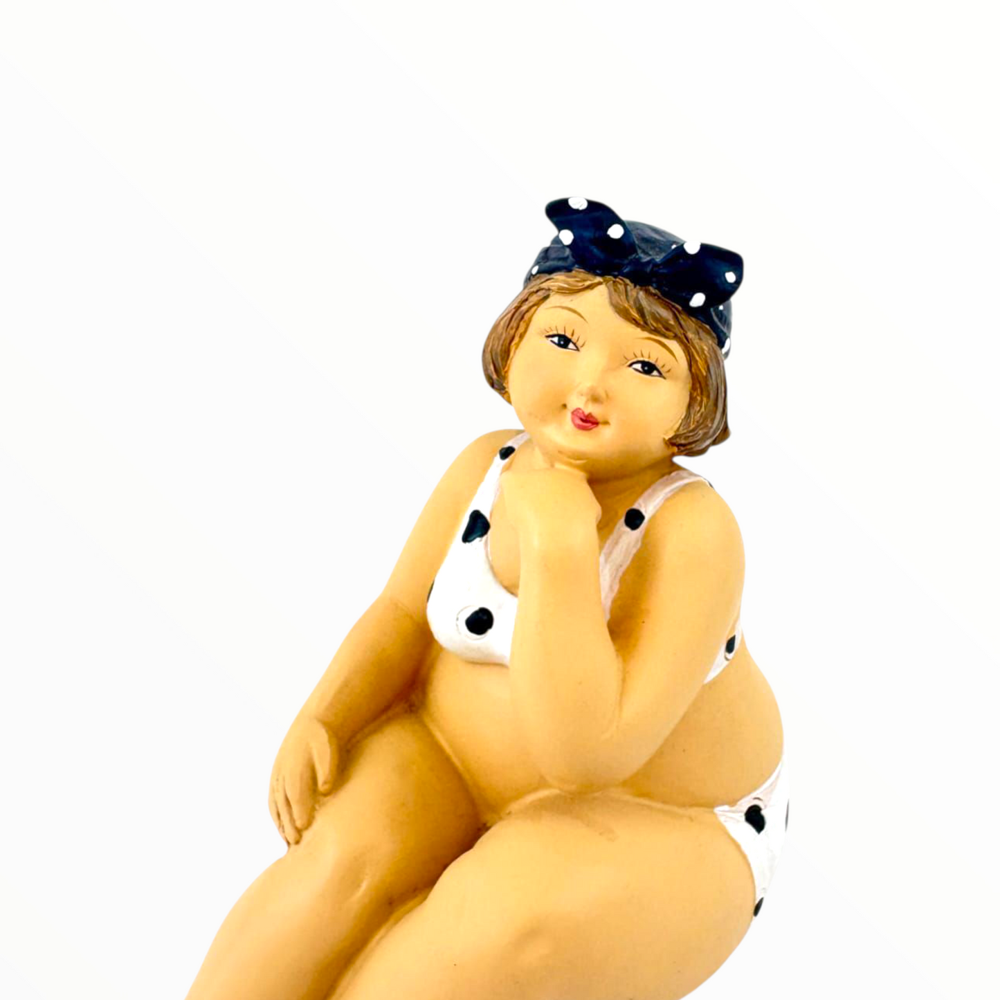 Body-Positive Lady Figurine – Curvy Retro Beach Décor