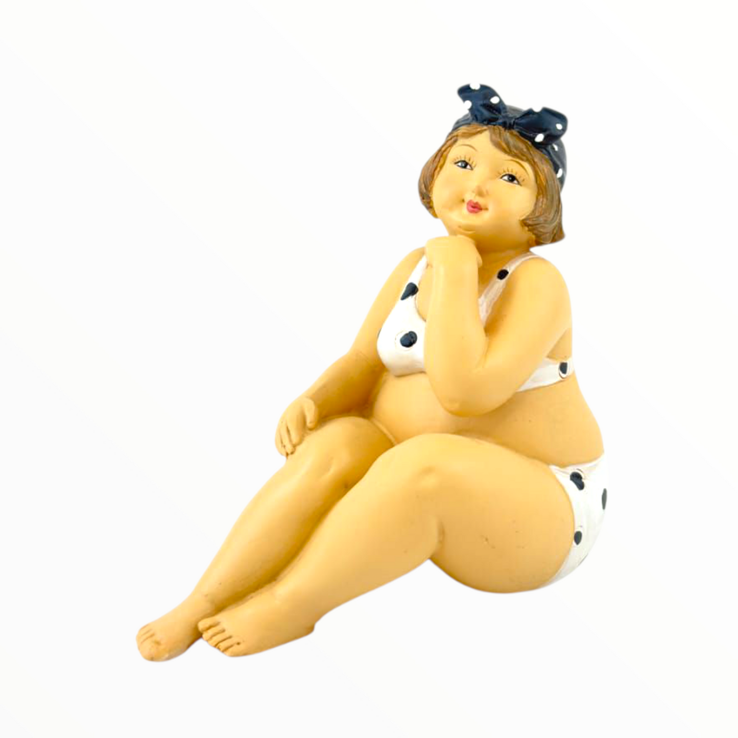 Body-Positive Lady Figurine – Curvy Retro Beach Décor