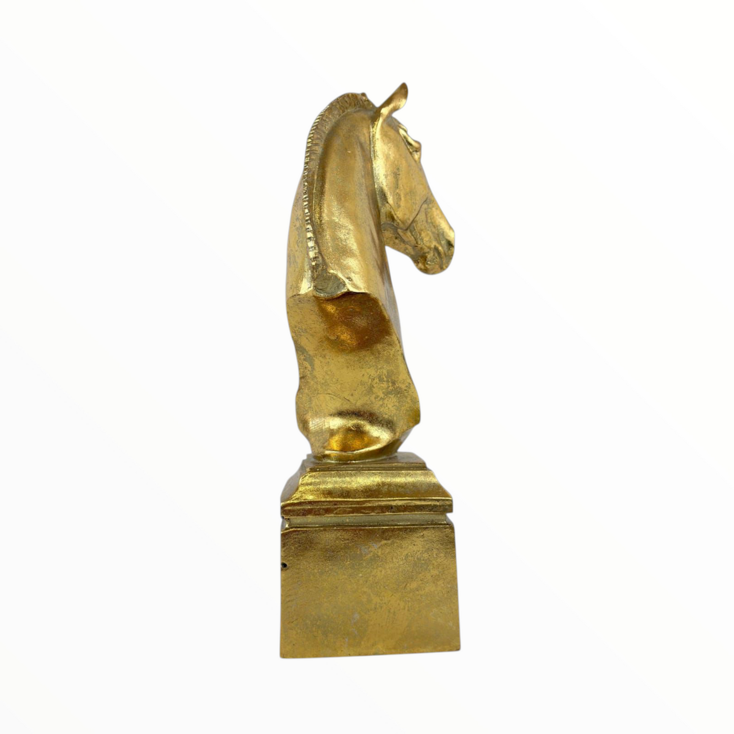 Gold Horse Head Statue – Luxury Decorative Figurine