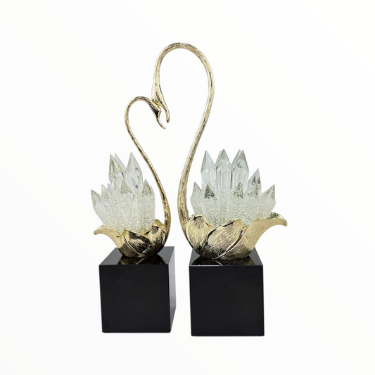 Crystal Swan Couple Décor – Elegant Love & Harmony Ornament