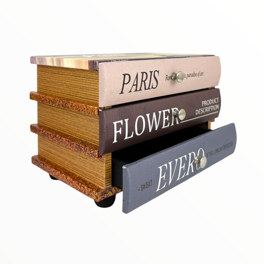 Vintage Book Drawer Organizer – Mini Storage Chest