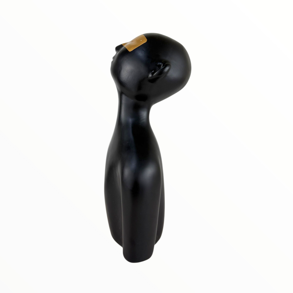Abstract Minimalist Face Sculpture – Modern black Home Decor
