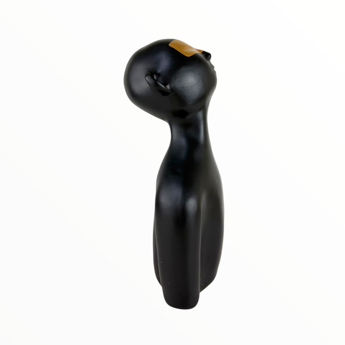 Abstract Minimalist Face Sculpture – Modern black Home Decor