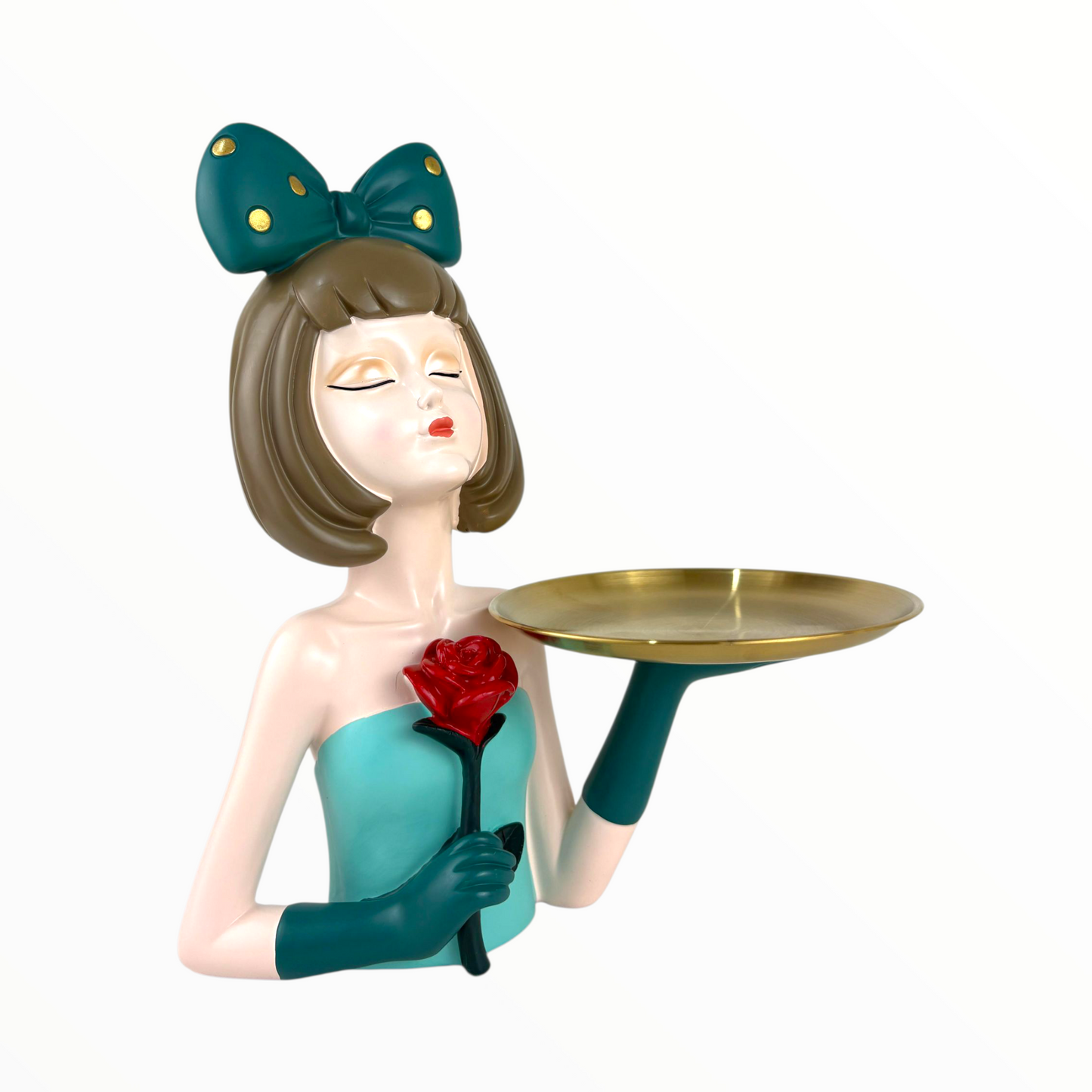 Elegant Girl Decorative Tray | Jewelry & Key Holder Figurine