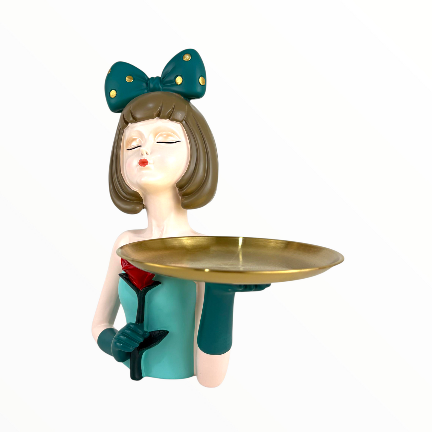 Elegant Girl Decorative Tray | Jewelry & Key Holder Figurine