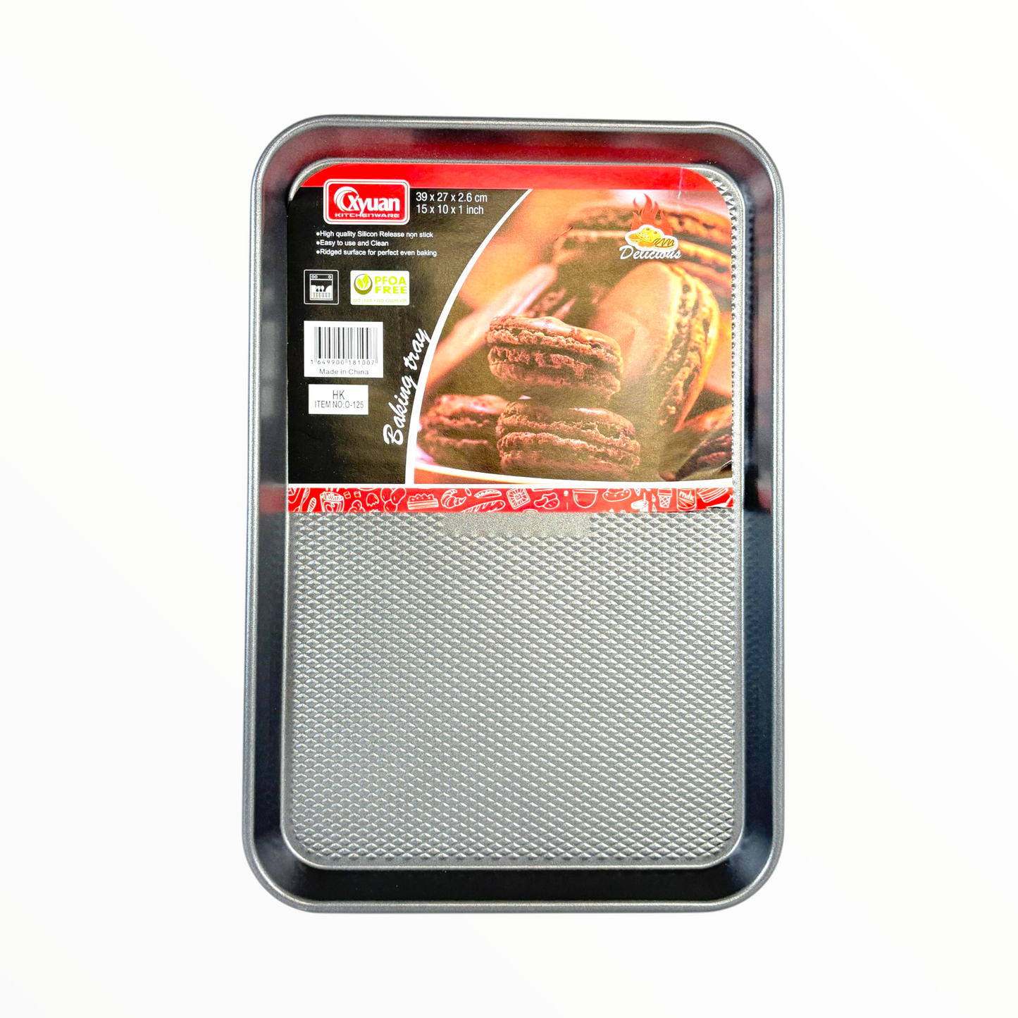 Non-Stick Carbon Steel Baking Tray – Heavy Duty Cookie Sheet with Textured Surface (39 x 27x2.6 cm)