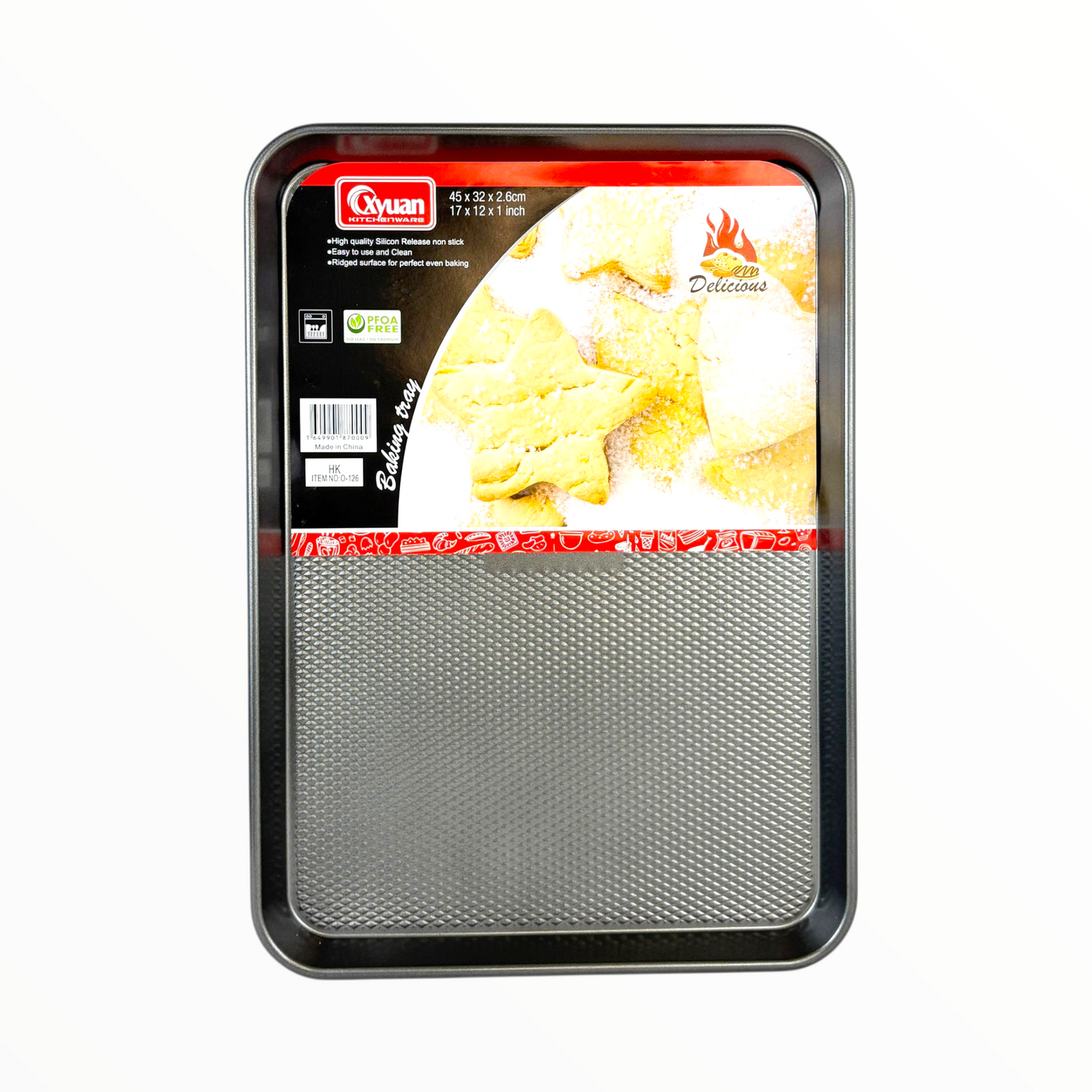 Large Non-Stick Baking Tray 45×31x2.6cm – Heavy Duty Carbon Steel Cookie & Pastry Sheet