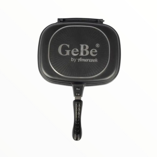 GeBe Double-Sided Grill Pan – Non-Stick Flip Pan for Grilling, Frying & Steaming