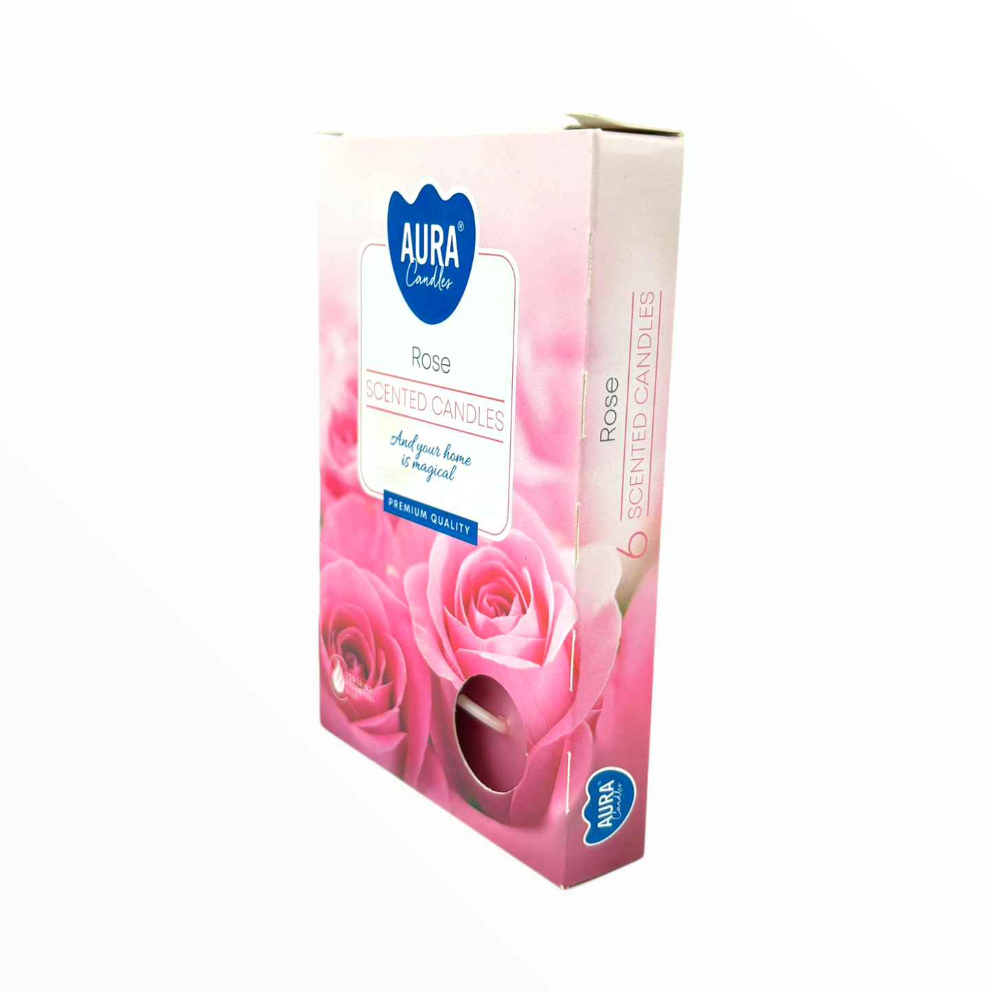 Aura Rose Scented Candles – Premium Aromatherapy Candles with Essential Oils 6pcs