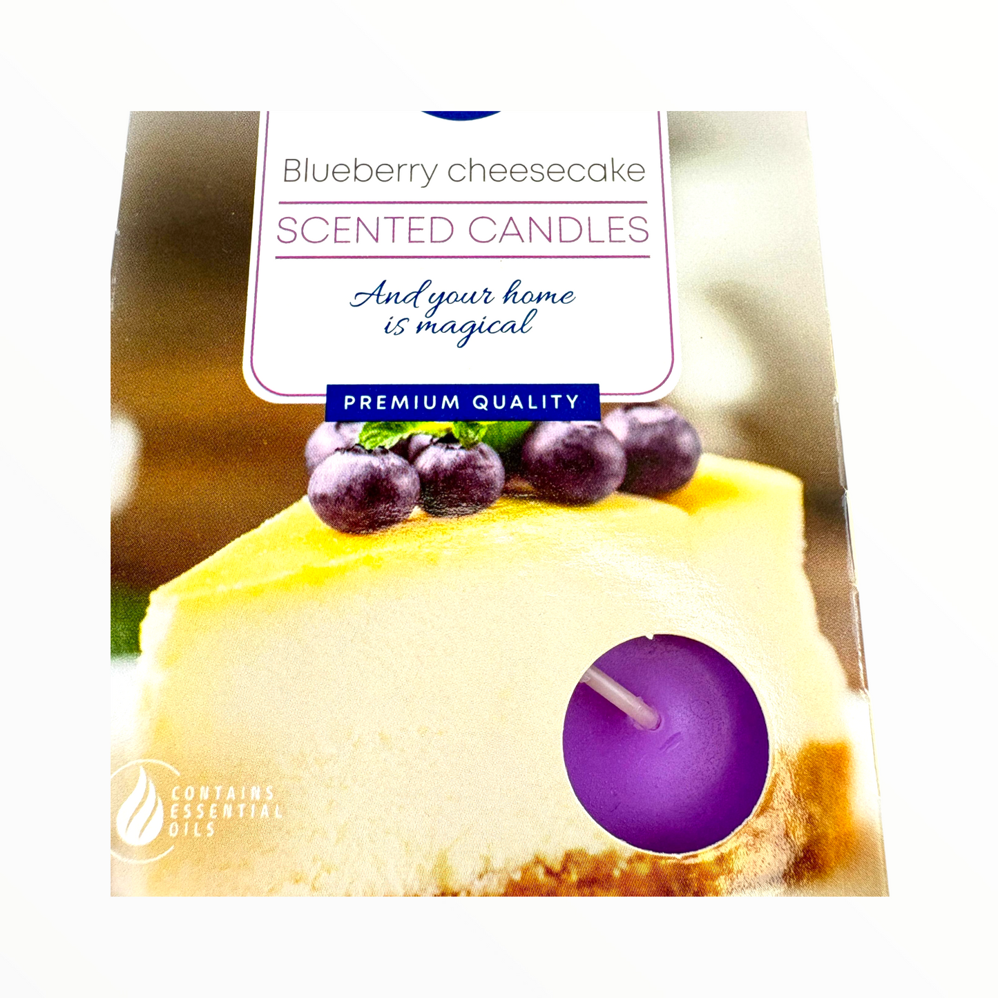 Blueberry cake Scented Candles – Premium Essential Oil Aromatherapy Candles 6 pcs