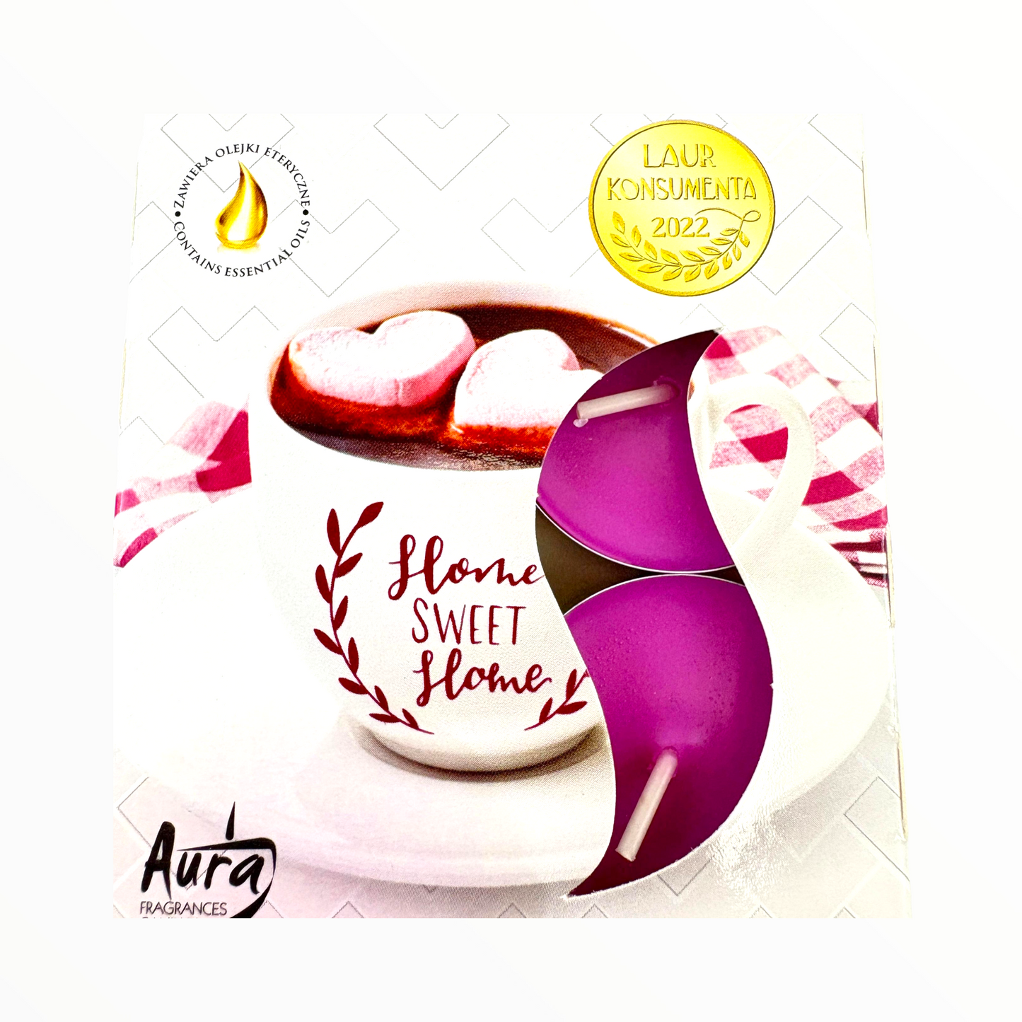 Aura Home Sweet Home Scented Candles – Cozy Essential Oil Tealights