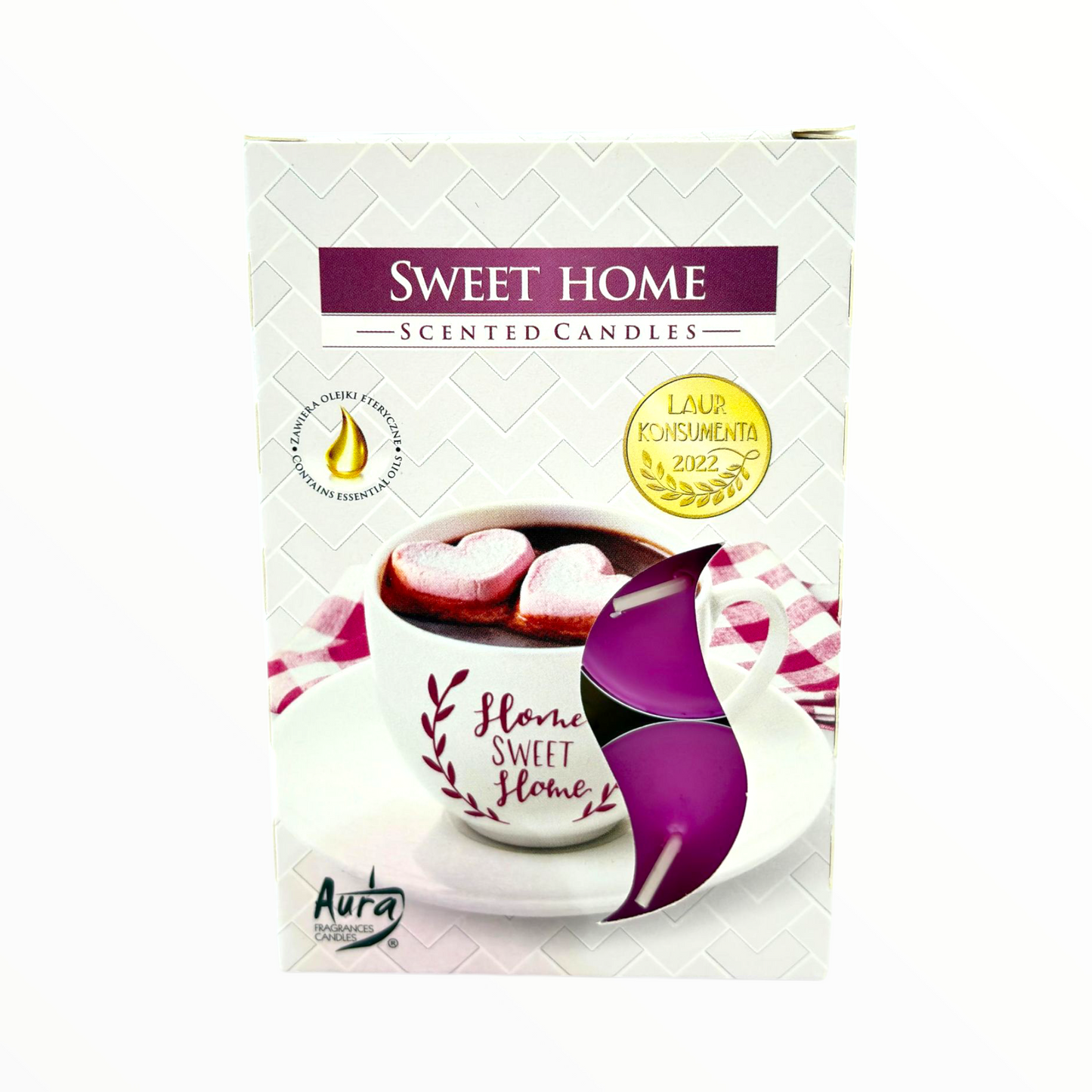 Aura Home Sweet Home Scented Candles – Cozy Essential Oil Tealights