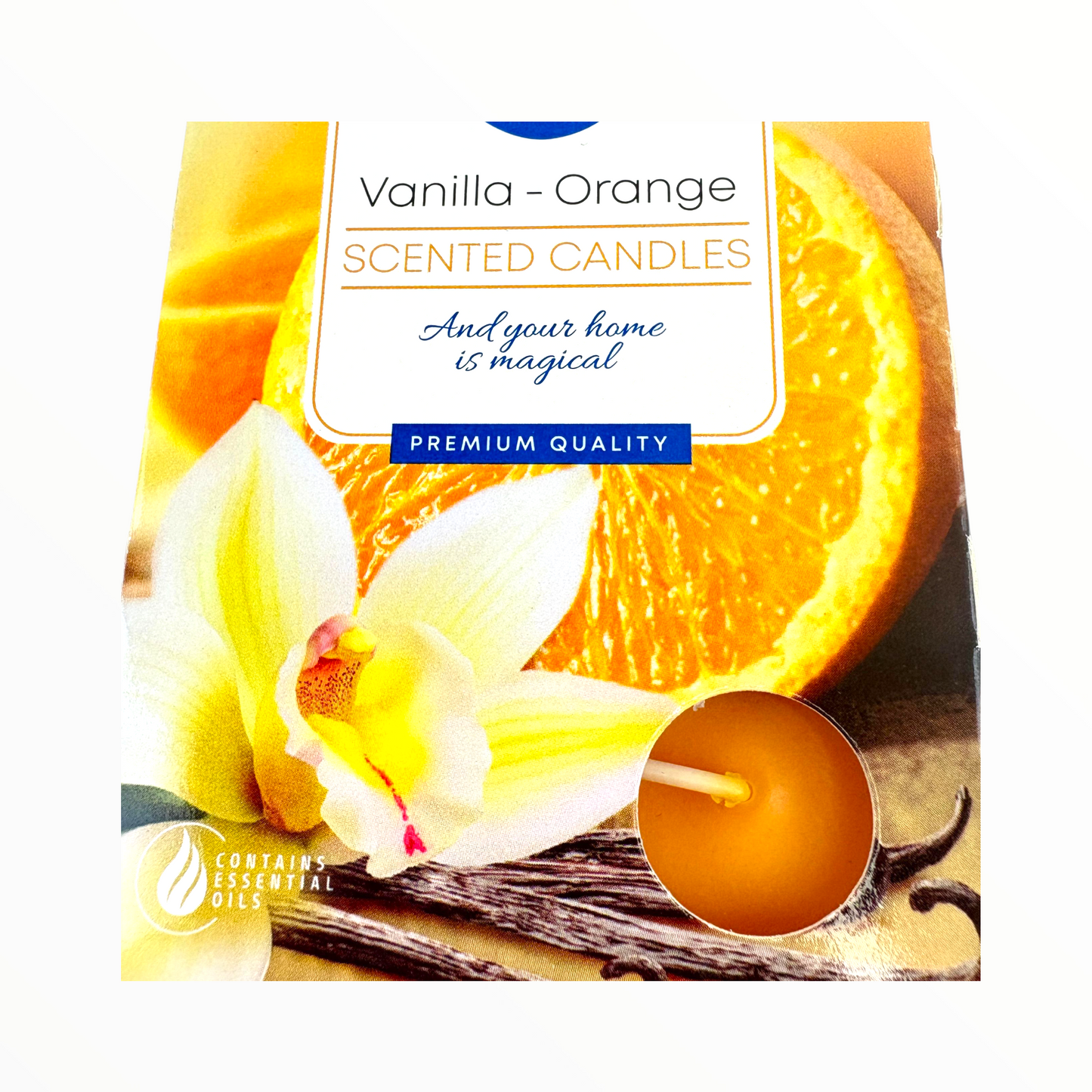 Vanilla–Orange Scented Candles – Premium Essential Oil Aromatherapy Candles 6 pcs