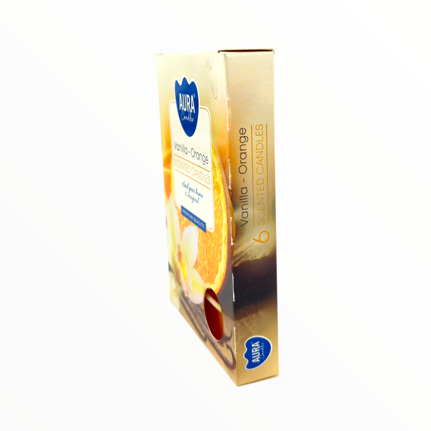 Vanilla–Orange Scented Candles – Premium Essential Oil Aromatherapy Candles 6 pcs