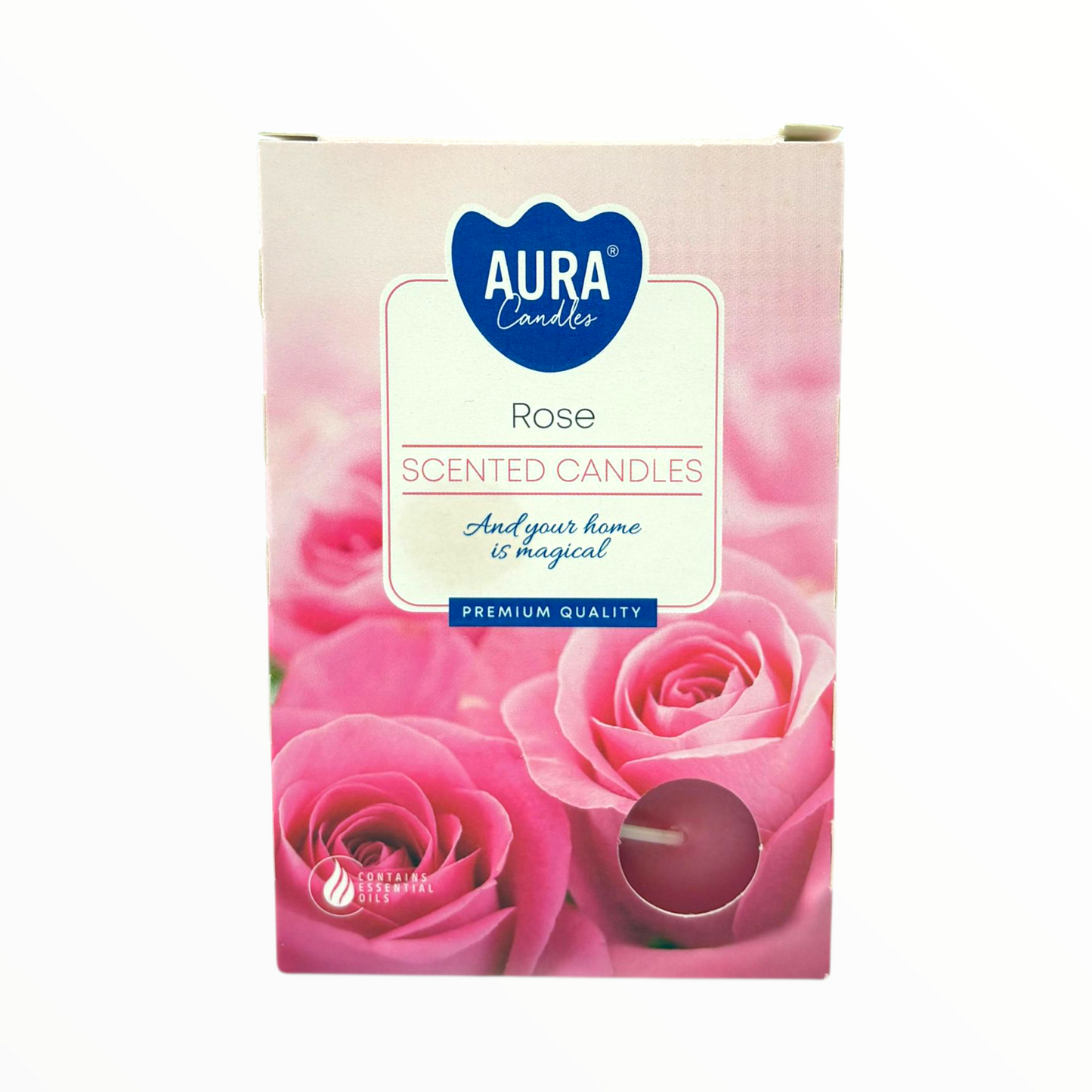 Aura Rose Scented Candles – Premium Aromatherapy Candles with Essential Oils 6pcs
