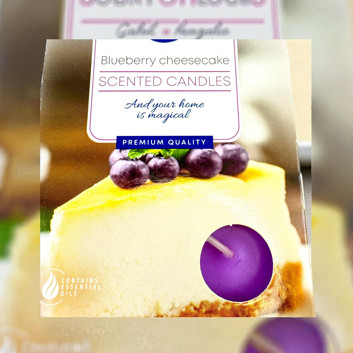 Blueberry cake Scented Candles – Premium Essential Oil Aromatherapy Candles 6 pcs