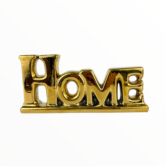 Gold HOME Decorative Ornament – Modern Ceramic Tabletop Home Décor