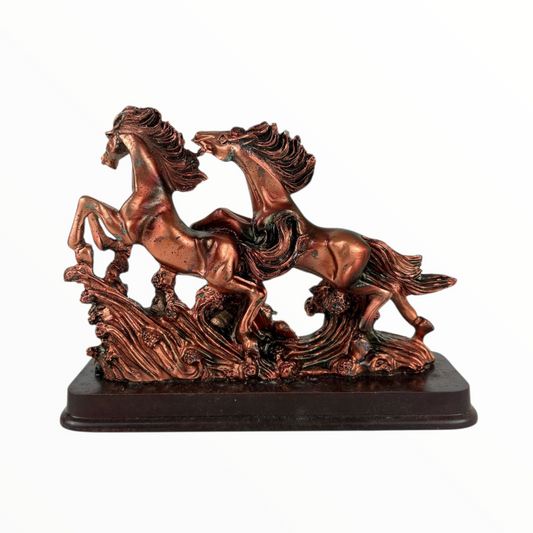 Luxury Twin Galloping Horses Bronze Statue – Elegant Home & Office Decor
