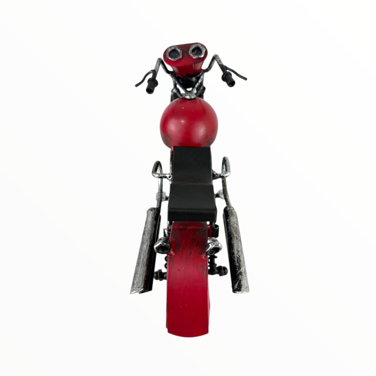 Vintage Motorcycle Table Clock – Retro Metal Bike Desk Decor