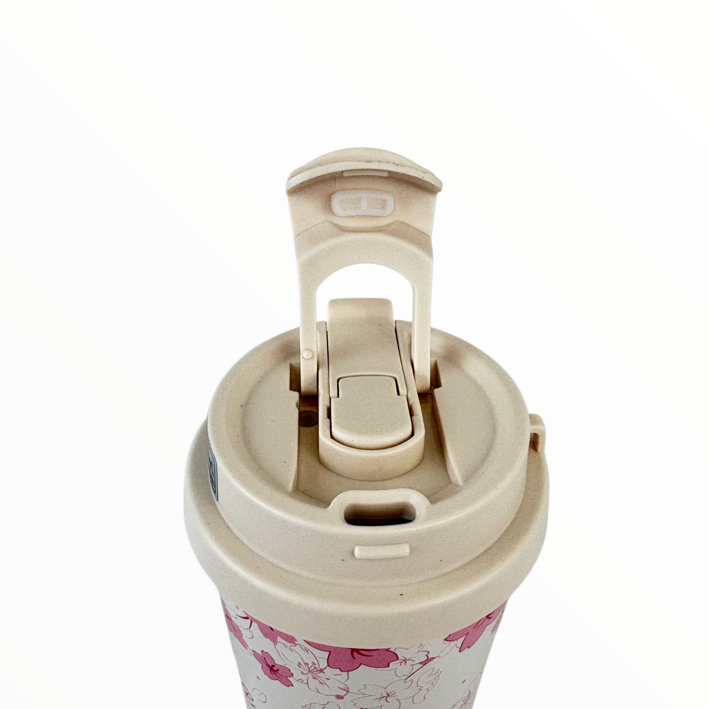 Pink Floral Travel Tumbler – Leakproof Insulated Coffee Cup (Beautiful Flowers Design)
