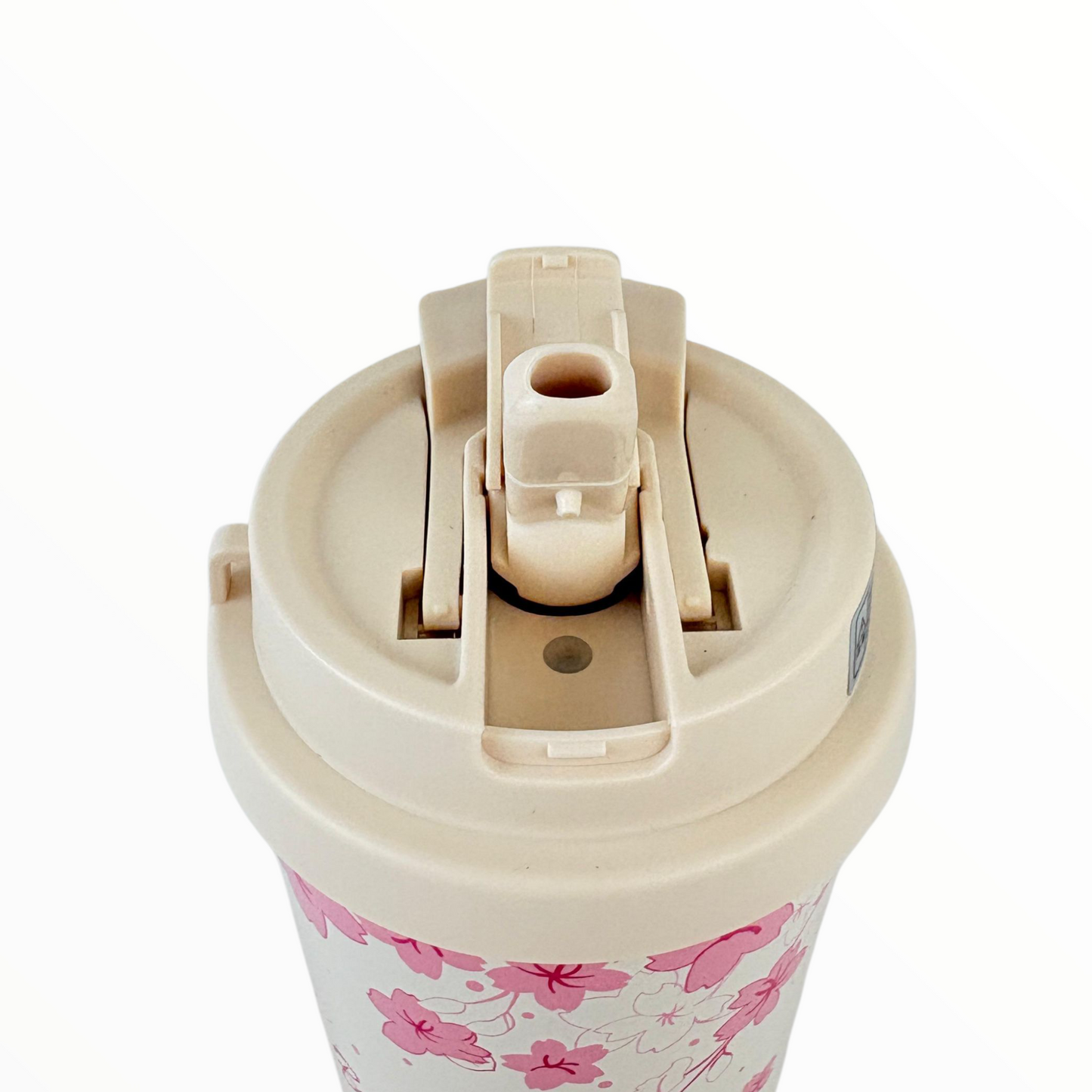 Pink Floral Travel Tumbler – Leakproof Insulated Coffee Cup (Beautiful Flowers Design)