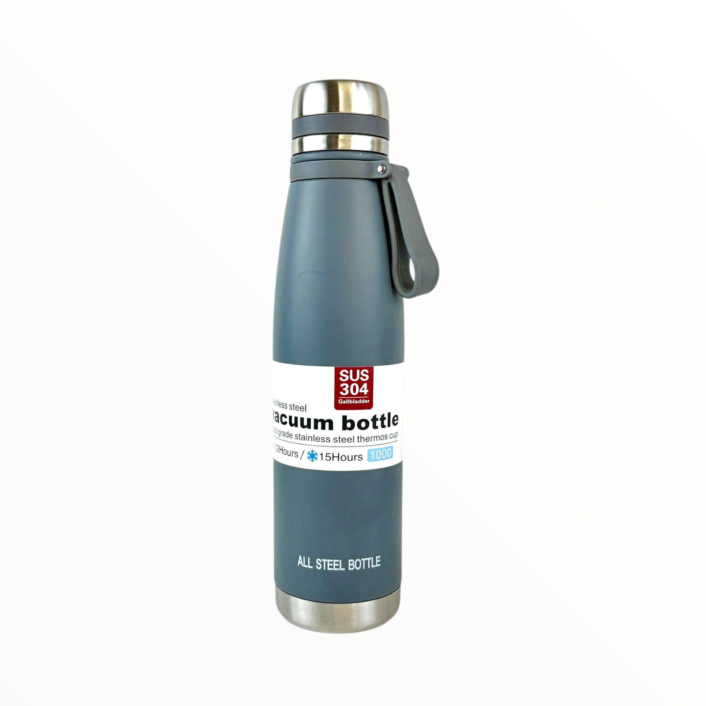SUS304 Stainless Steel Vacuum Thermos Bottle – 1L Insulated Hot & Cold Flask (15 Hours)