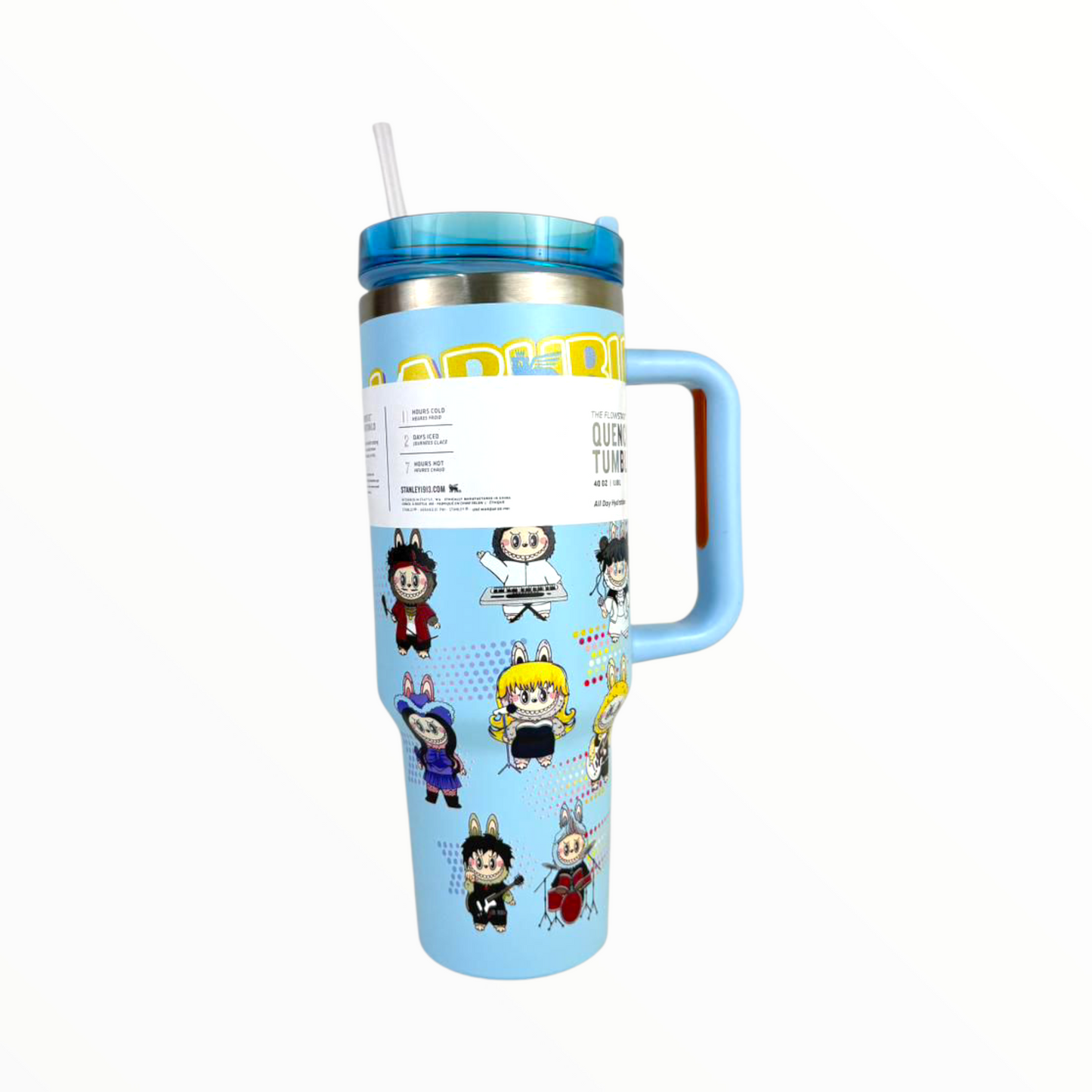 Stanley LABUBU Cartoon Tumbler 40oz – Insulated Hydration Cup with Handle & Straw