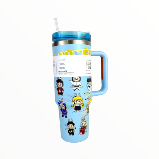 Stanley LABUBU Cartoon Tumbler 40oz – Insulated Hydration Cup with Handle & Straw