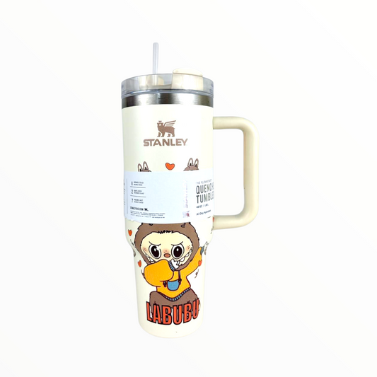 Stanley LABUBU Cartoon Tumbler 40oz – Insulated Hydration Cup with Handle & Straw