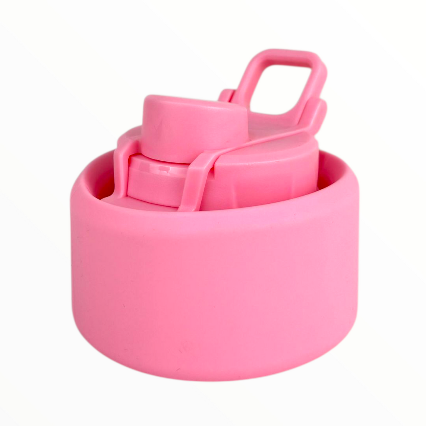 Collapsible Silicone Water Bottle – Pink Foldable Sports Bottle with Handle (Travel & Gym)
