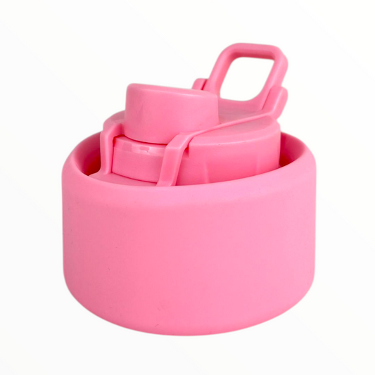 Collapsible Silicone Water Bottle – Pink Foldable Sports Bottle with Handle (Travel & Gym)