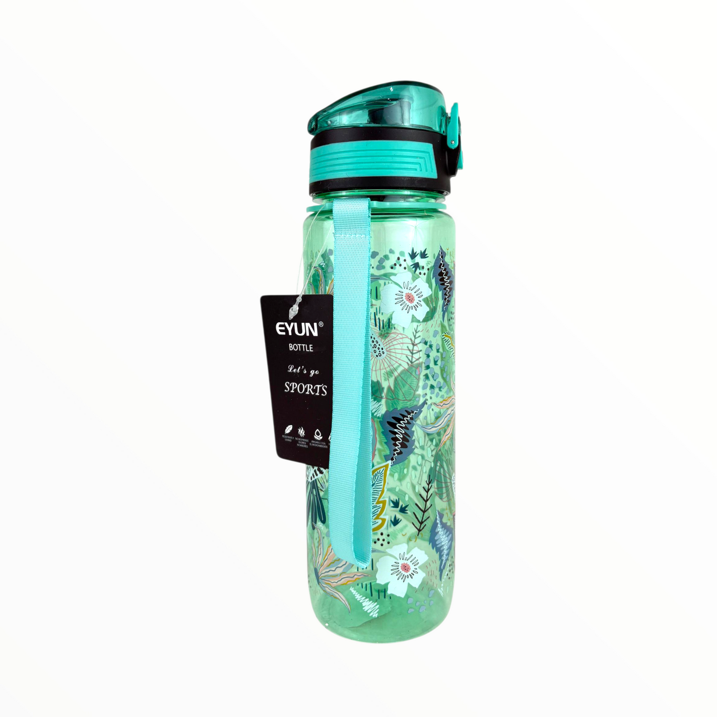EYUN Galaxy Water Bottle – Space-Themed BPA-Free Sports Bottle with Lock Lid, 900ml green