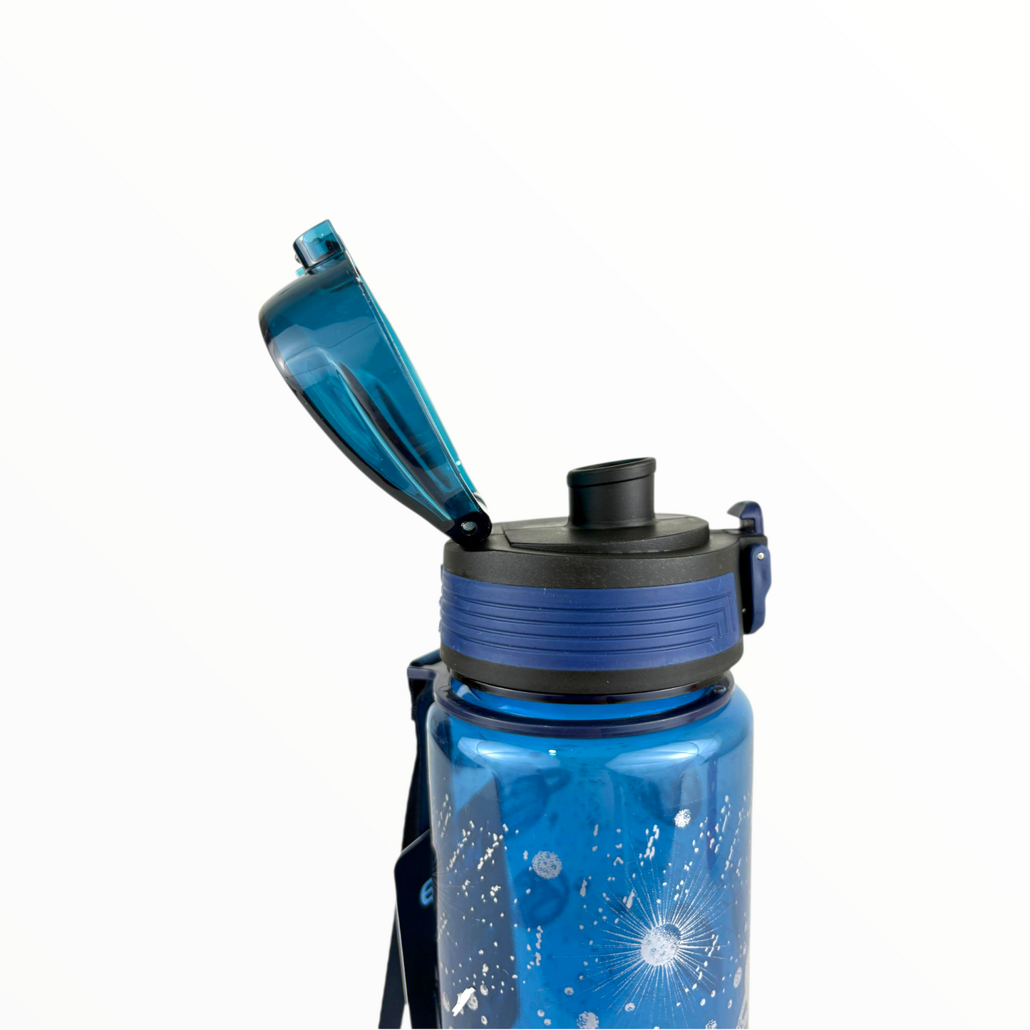 Eyun Galaxy Water Bottle – Space-Themed BPA-Free Sports Bottle with Lock Lid, 900ml (Blue)
