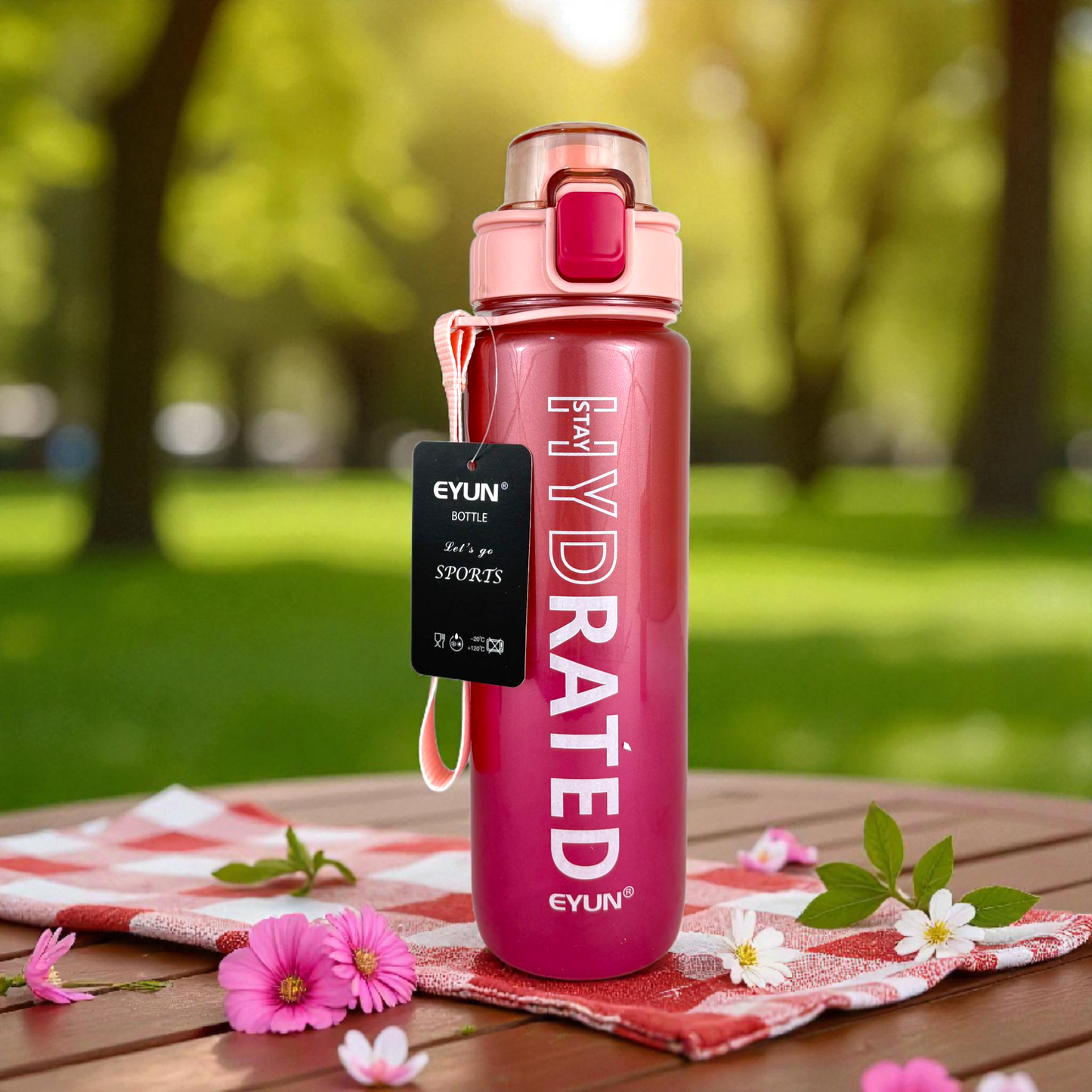 Stay Hydrated Metallic Sports Water Bottle – Leak-Proof Flip Lid, BPA-Free, EYUN® Hydration Bottle