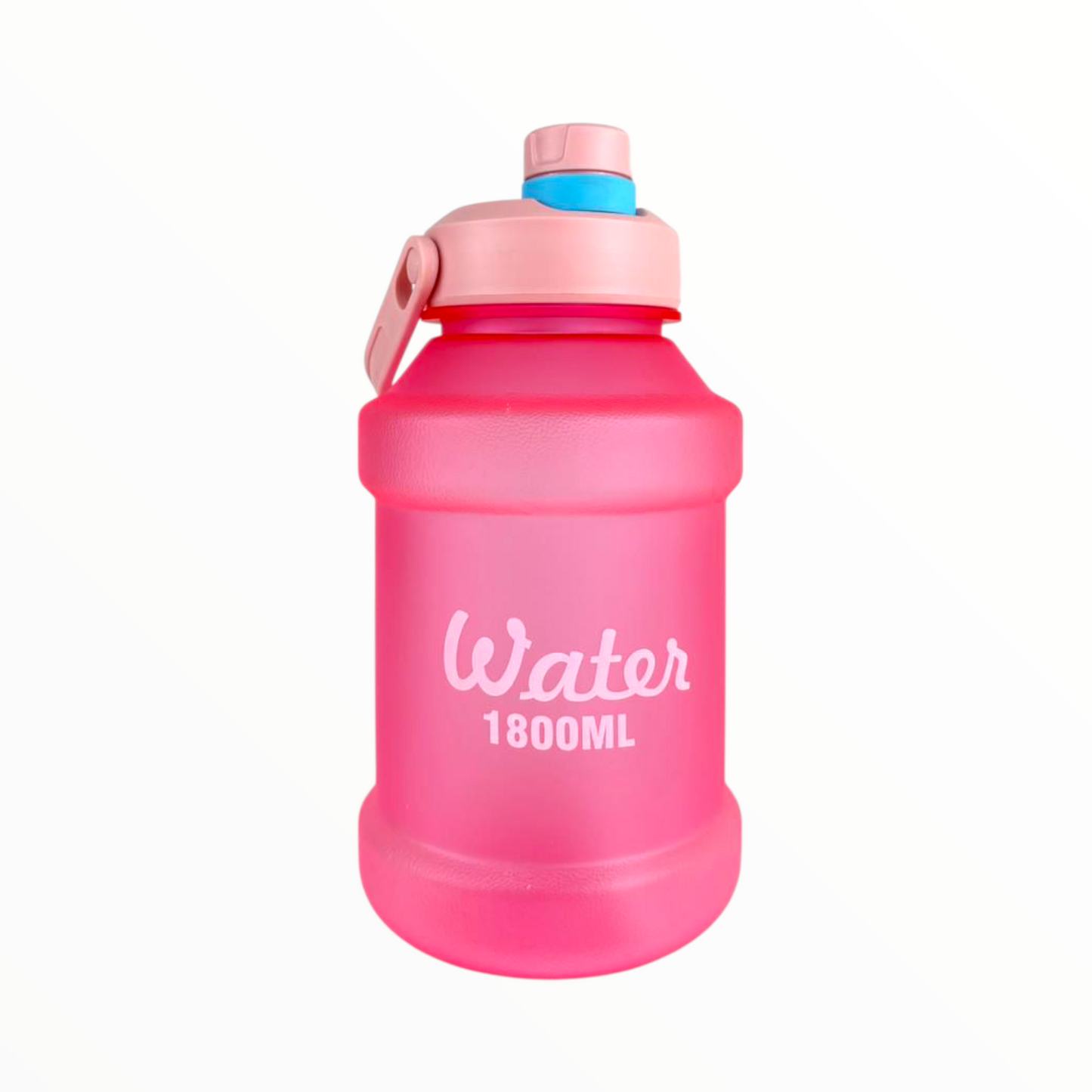 Large 1.8L Pink Water Jug – Leak-Proof Sports Bottle with Flip Top & Handle (1800ML)