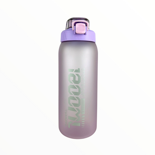 Leak-Proof Frosted purple Sports Water Bottle with Safety Lock – 1L BPA-Free Hydration Bottle
