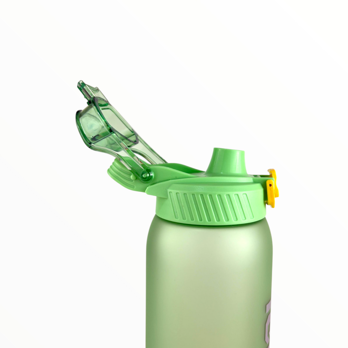 Leak-Proof Frosted Green Sports Water Bottle with Safety Lock – 1L BPA-Free Hydration Bottle