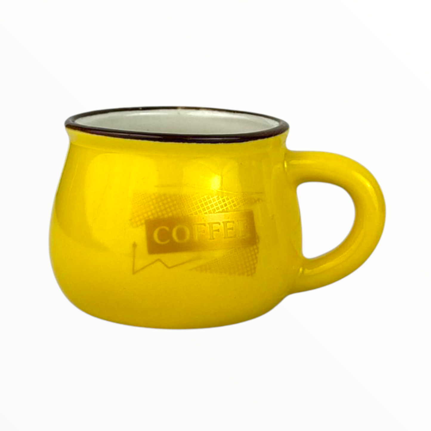 6-Piece Colorful Ceramic Coffee Mug Set – Retro Round Cups for Coffee, Tea & Hot Drinks 100ml