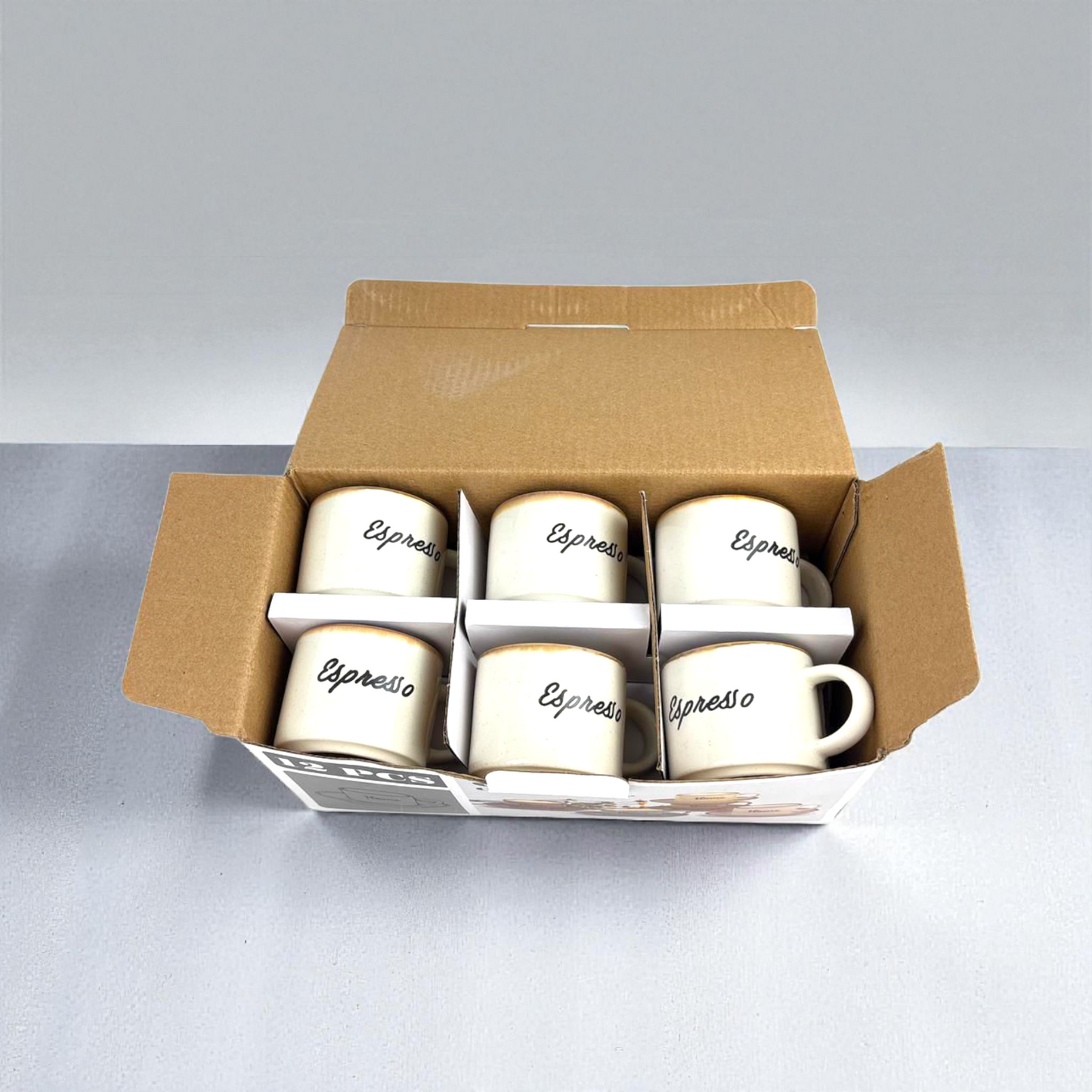 12-Piece Ceramic Espresso Cup Set – Vintage Style Mini Coffee Mugs