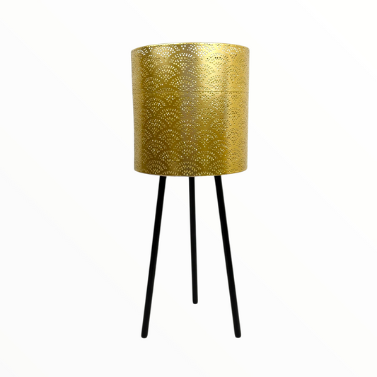 Gold Metal Plant Stand with Tripod Legs – Modern Indoor Planter Holder