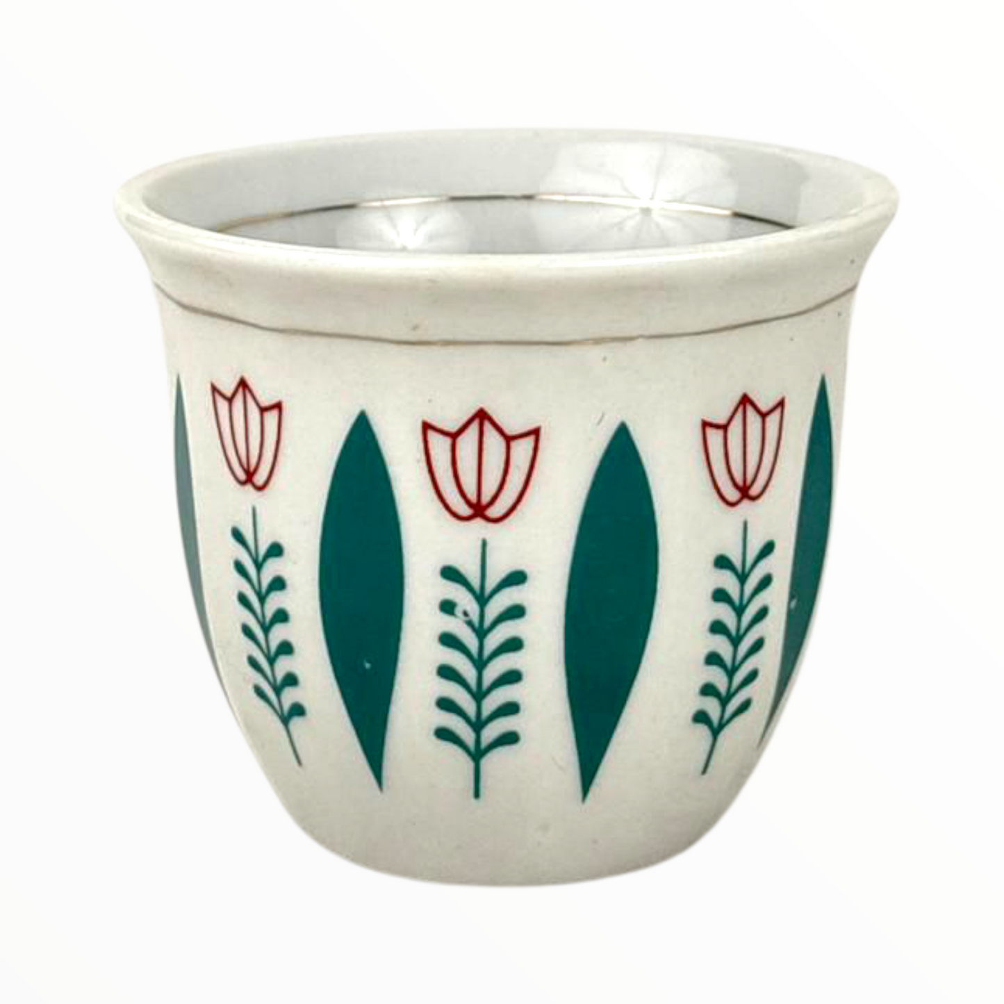 Arabic Coffee Cups Set  – Floral Printed Finjan Set for Espresso & Turkish Coffee12 pcs