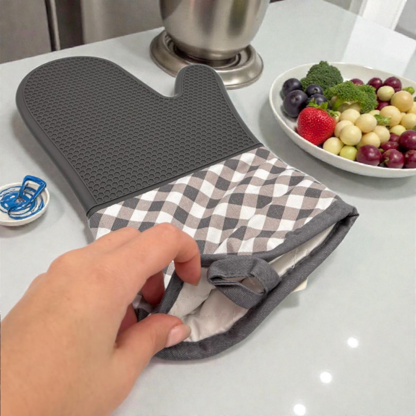 Heat Resistant Silicone Oven Mitt – Non Slip Kitchen Baking Glove
